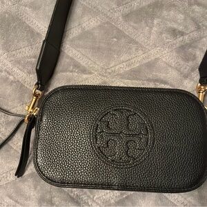 Tory Burch Pebbled Black Crossbody Bag